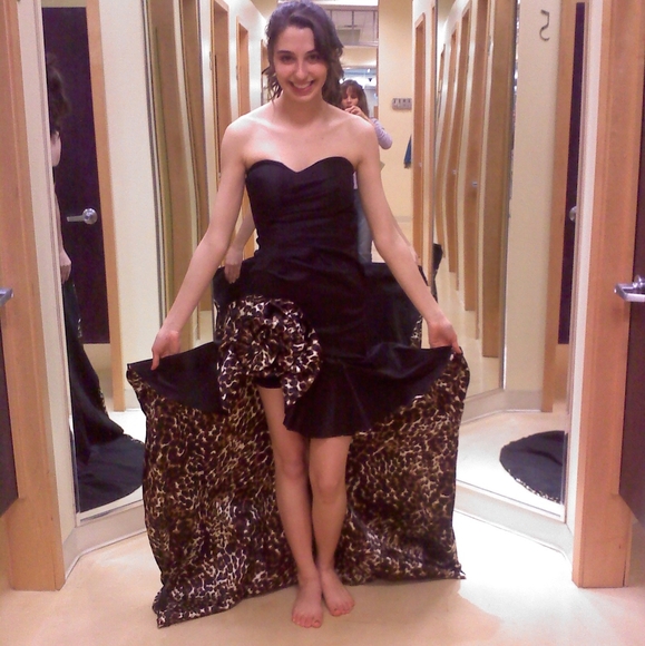 Windsor Black Leopard High Low Dress - Picture 6 of 12